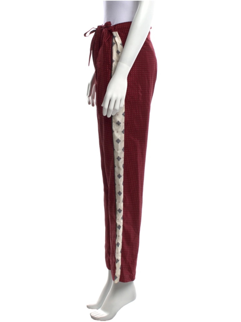 rag & bone 100% silk pajama top and pants Rudy set diamond print - Picture 6 of 11